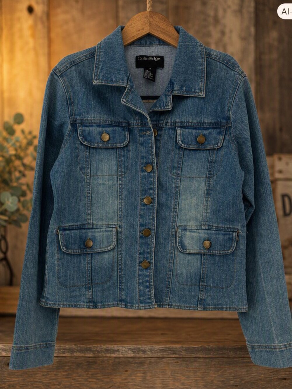 Outer Edge Denim Jacket Size Medium